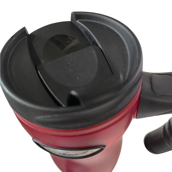 Starbucks Barista 2001 Red Travel Mug 16 ounces with Grip handle and lid - Picture 4 of 5